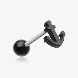 Classic Anchor Acrylic Barbell Tongue Ring