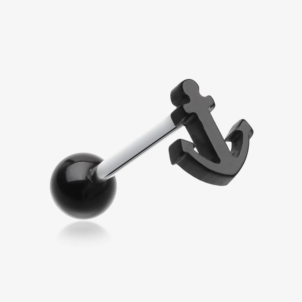 Classic Anchor Acrylic Barbell Tongue Ring
