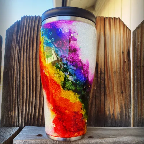 Classic Custom Rainbow Ink Tumbler **FREE SHIPPING