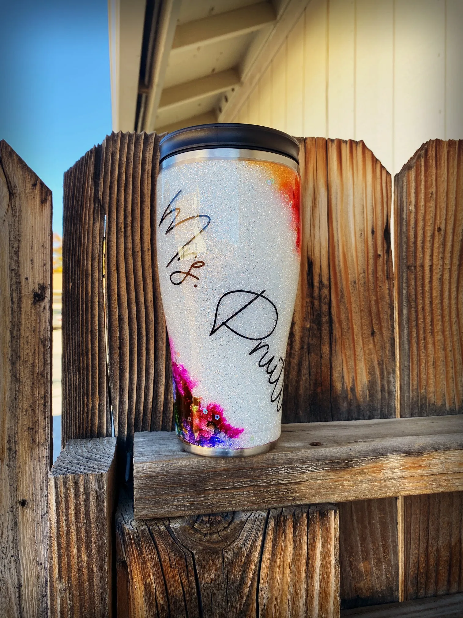 Classic Custom Rainbow Ink Tumbler **FREE SHIPPING
