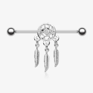 Classic Dreamcatcher Steel Industrial Barbell