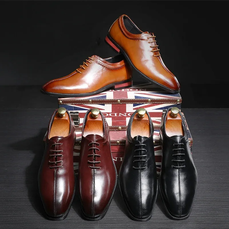 Classic Retro Brogue Men Flats Party Dress Shoes
