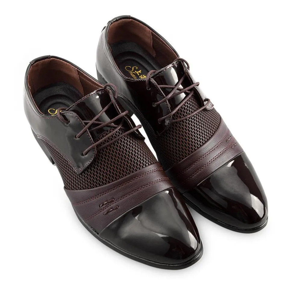 Classical Men Business Shoes Man Luxury Leather Derby Shoes Men's Flat Oxfords Casual Shoe Black/Brown Footwear Male Shoes
