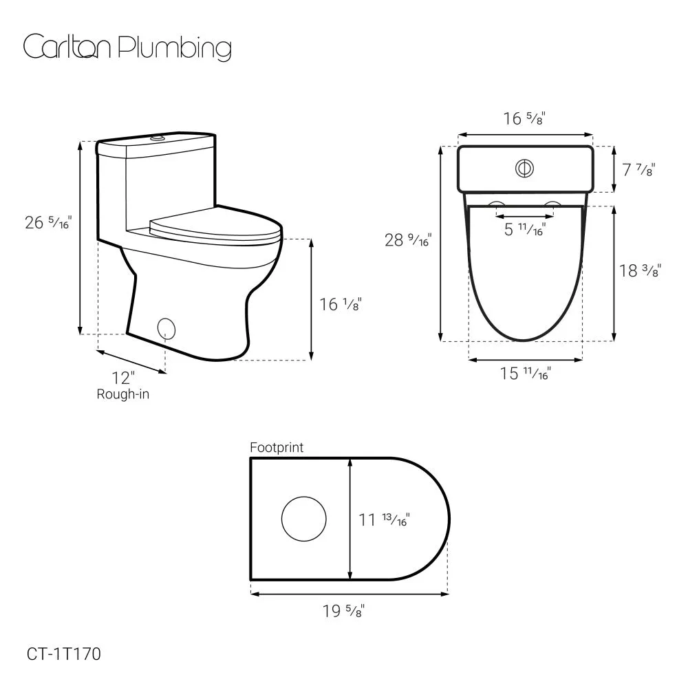 Clichy One-Piece Elongated Toilet Dual-Flush 1.1/1.6 gpf