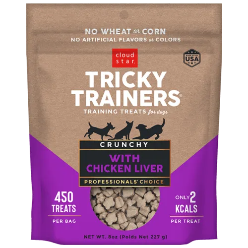 Cloud Star Tricky Trainers Crunchy With Chicken Liver 227g Dog Treats