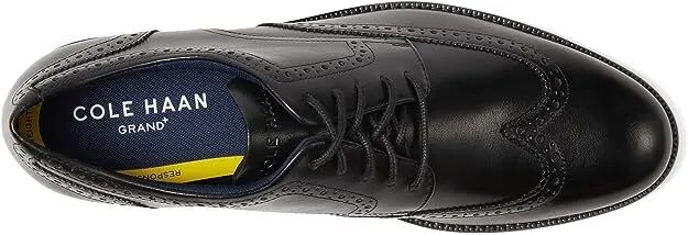 Cole Haan Men's Grand  Dress Wing Tip Oxford Black C37329