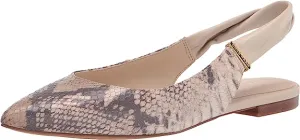 Cole Haan womens Eden Skimmer Ballet Flat, Python Printed Leather Cement Leather, 6 US