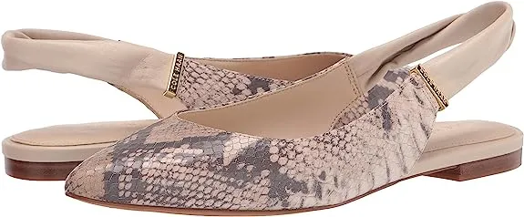 Cole Haan womens Eden Skimmer Ballet Flat, Python Printed Leather Cement Leather, 6 US