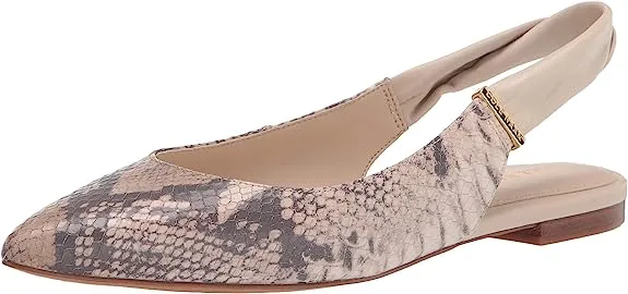 Cole Haan womens Eden Skimmer Ballet Flat, Python Printed Leather Cement Leather, 6 US