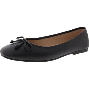 Cole Haan Womens Yara Soft Ballet Bow Faux Leather Ballet Flats