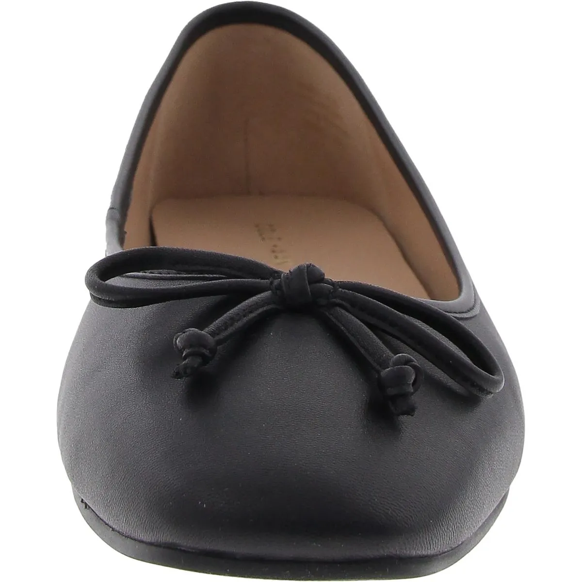 Cole Haan Womens Yara Soft Ballet Bow Faux Leather Ballet Flats
