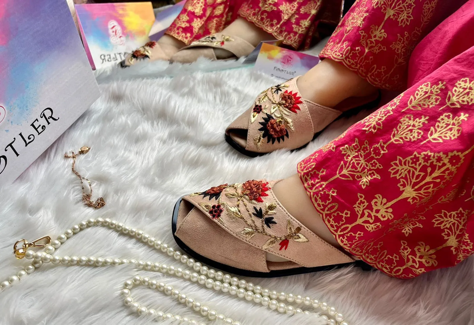 Colorful Embroidered Peshawari