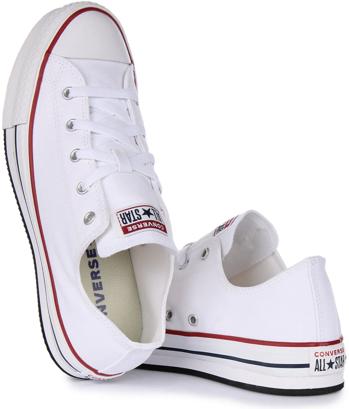 Converse All Star Low Top 272858C In White For Junior