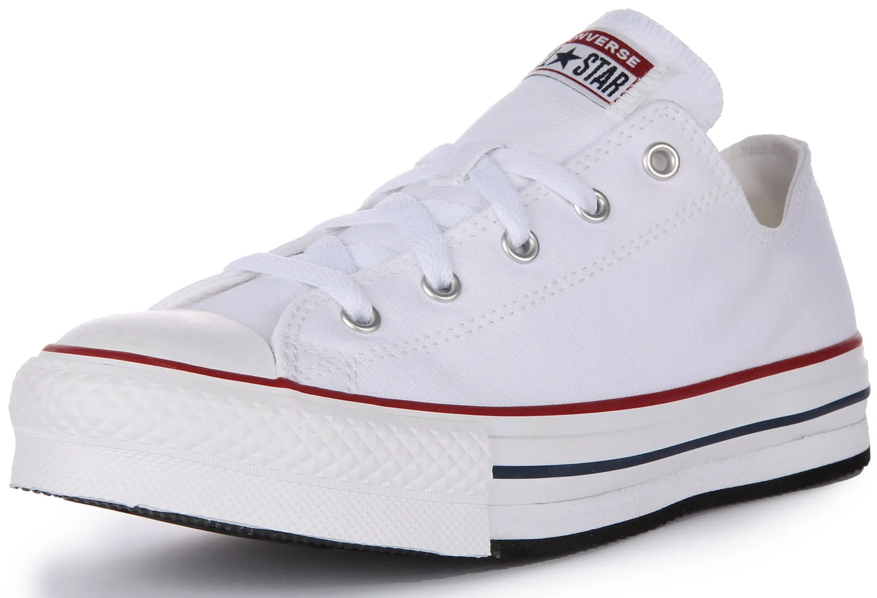 Converse All Star Low Top 272858C In White For Junior