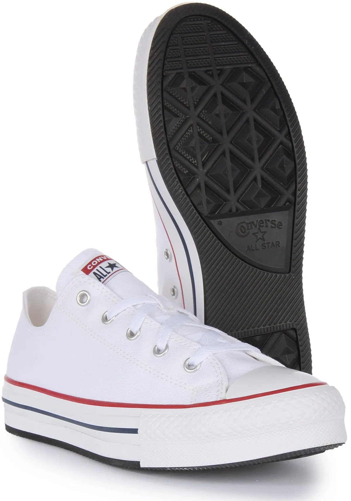 Converse All Star Low Top 272858C In White For Junior
