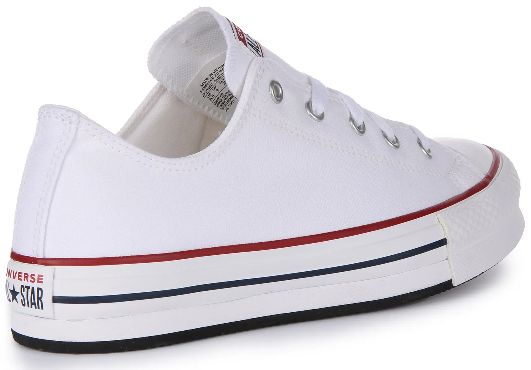 Converse All Star Low Top 272858C In White For Junior
