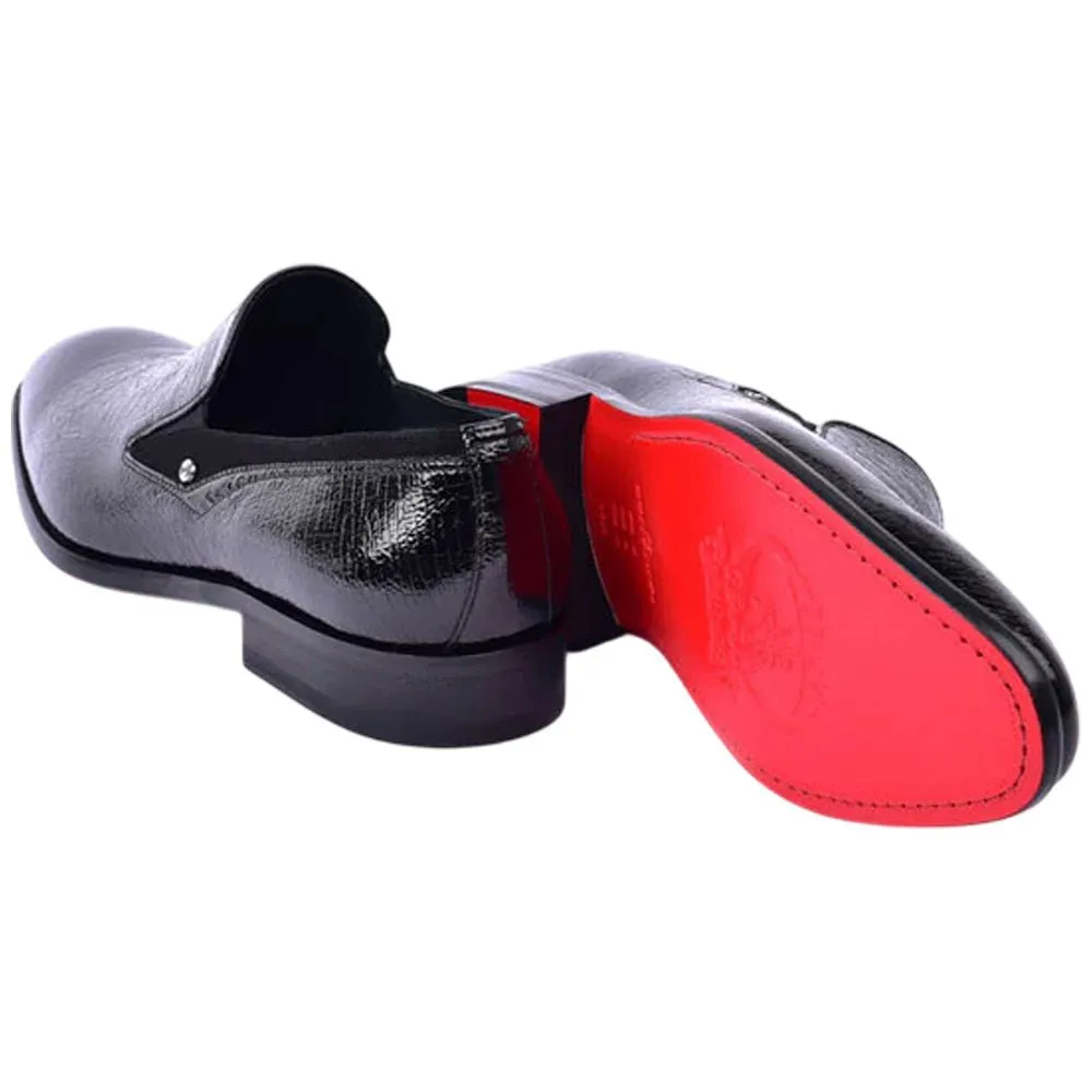 Corrente Men’s Black Premium Leather Round Toe Loafer