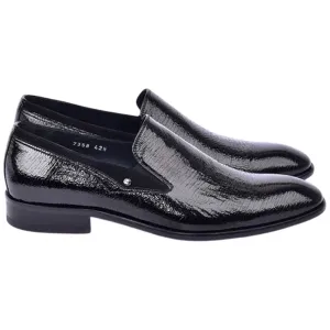 Corrente Men’s Black Premium Leather Round Toe Loafer