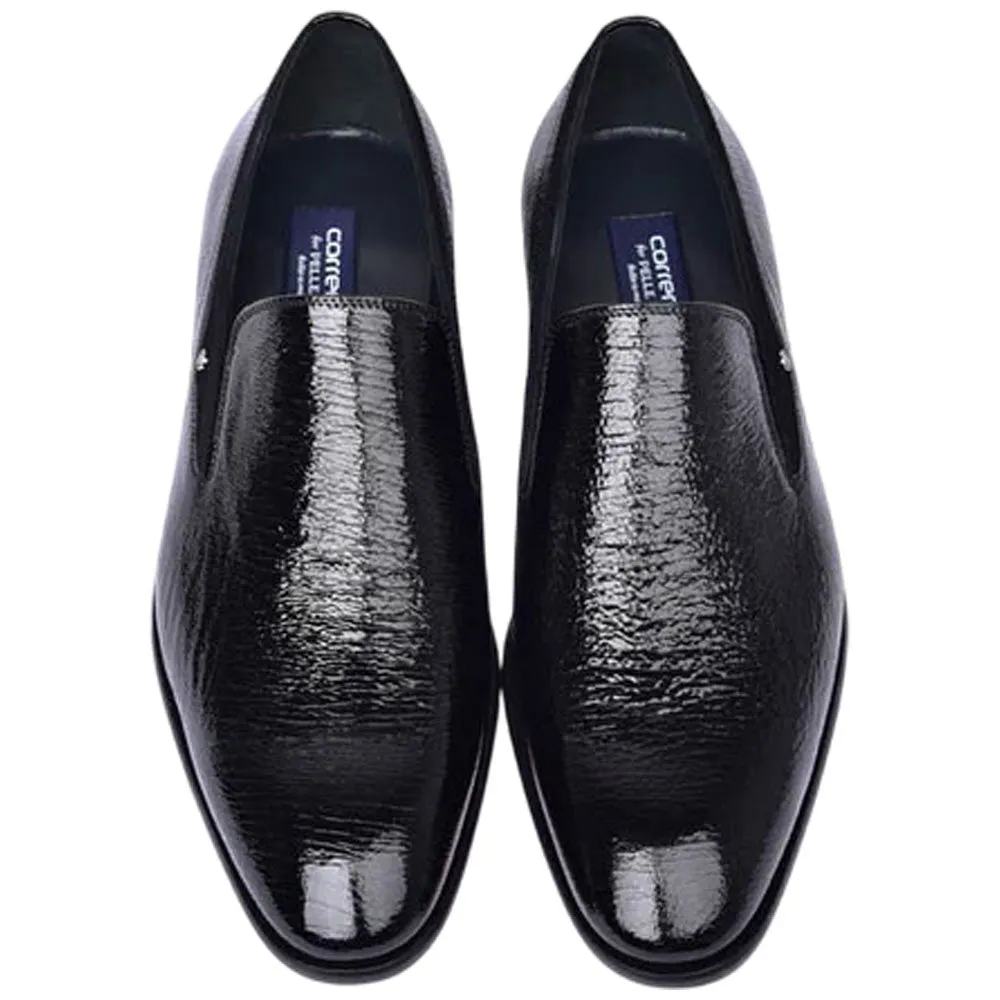 Corrente Men’s Black Premium Leather Round Toe Loafer
