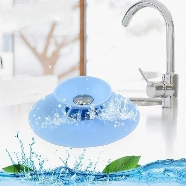 Creative 2-in-1 Silicone Sewer Sink Sealer Cover Drainer (multicolour)