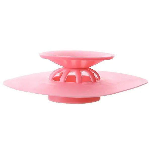 Creative 2-in-1 Silicone Sewer Sink Sealer Cover Drainer (multicolour)