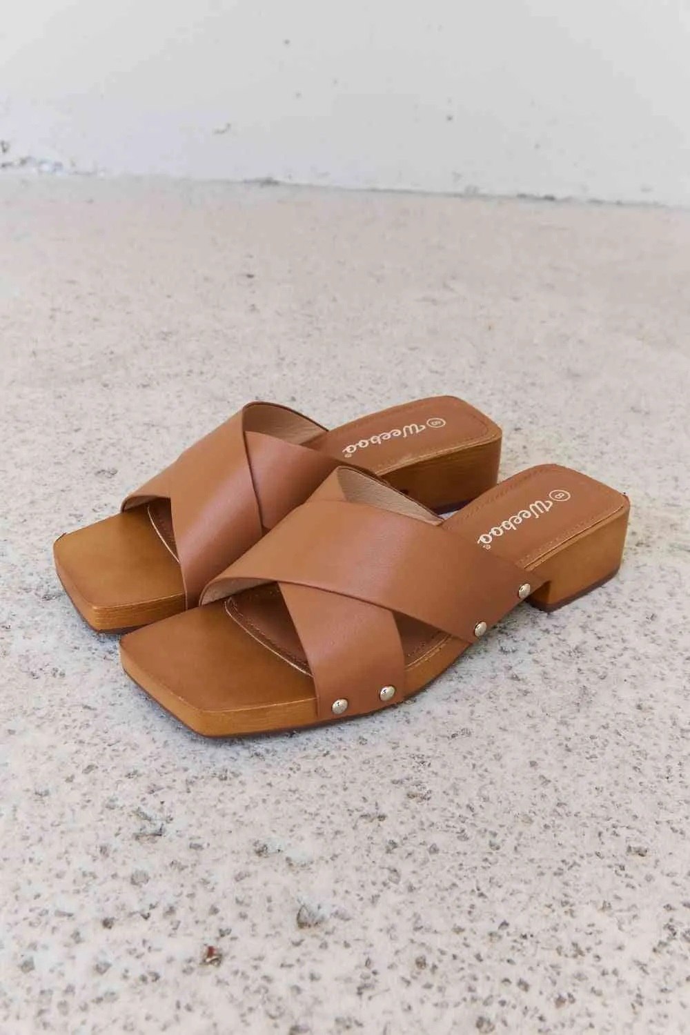 Criss Cross Wooden Clog