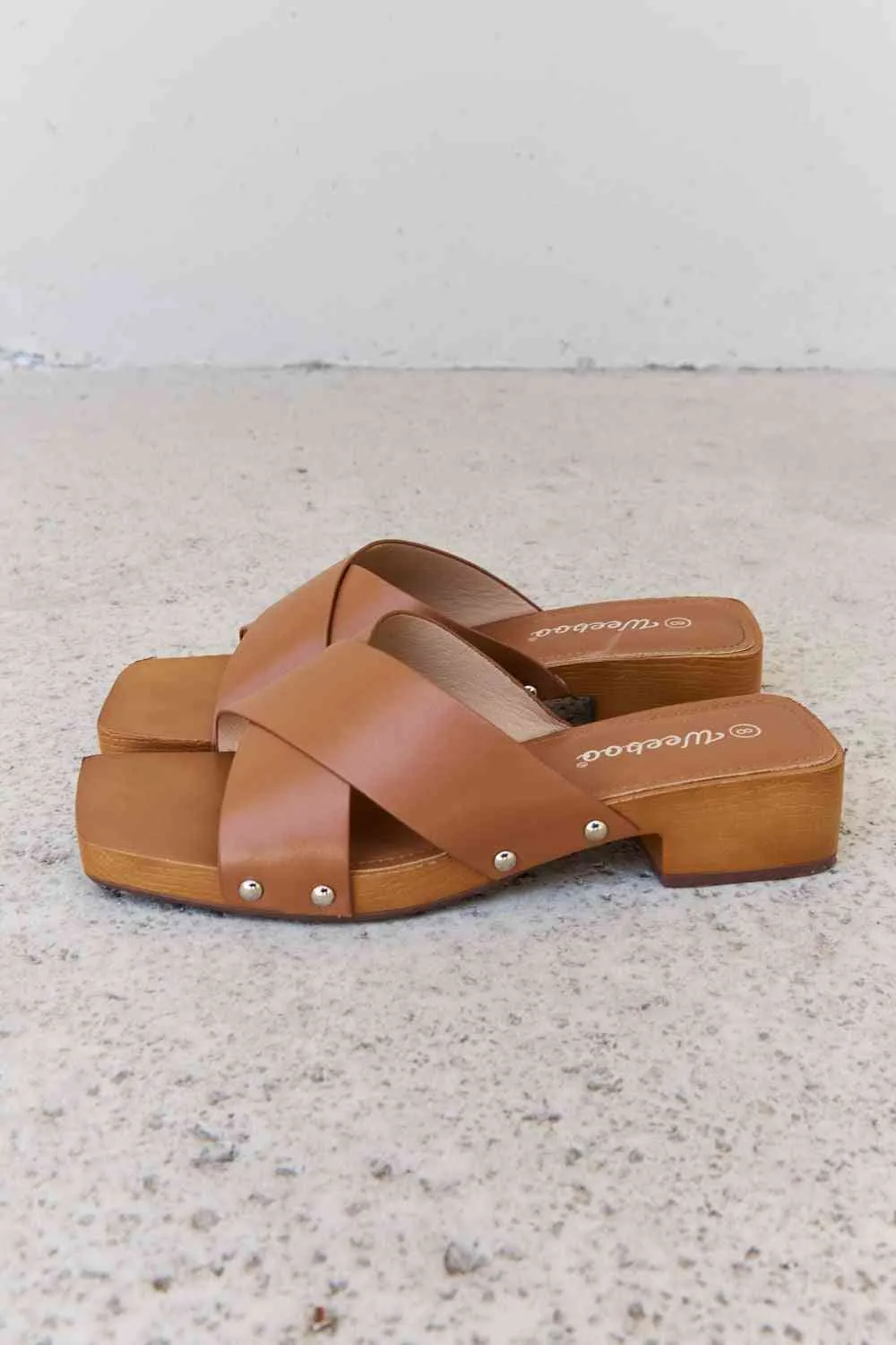 Criss Cross Wooden Clog