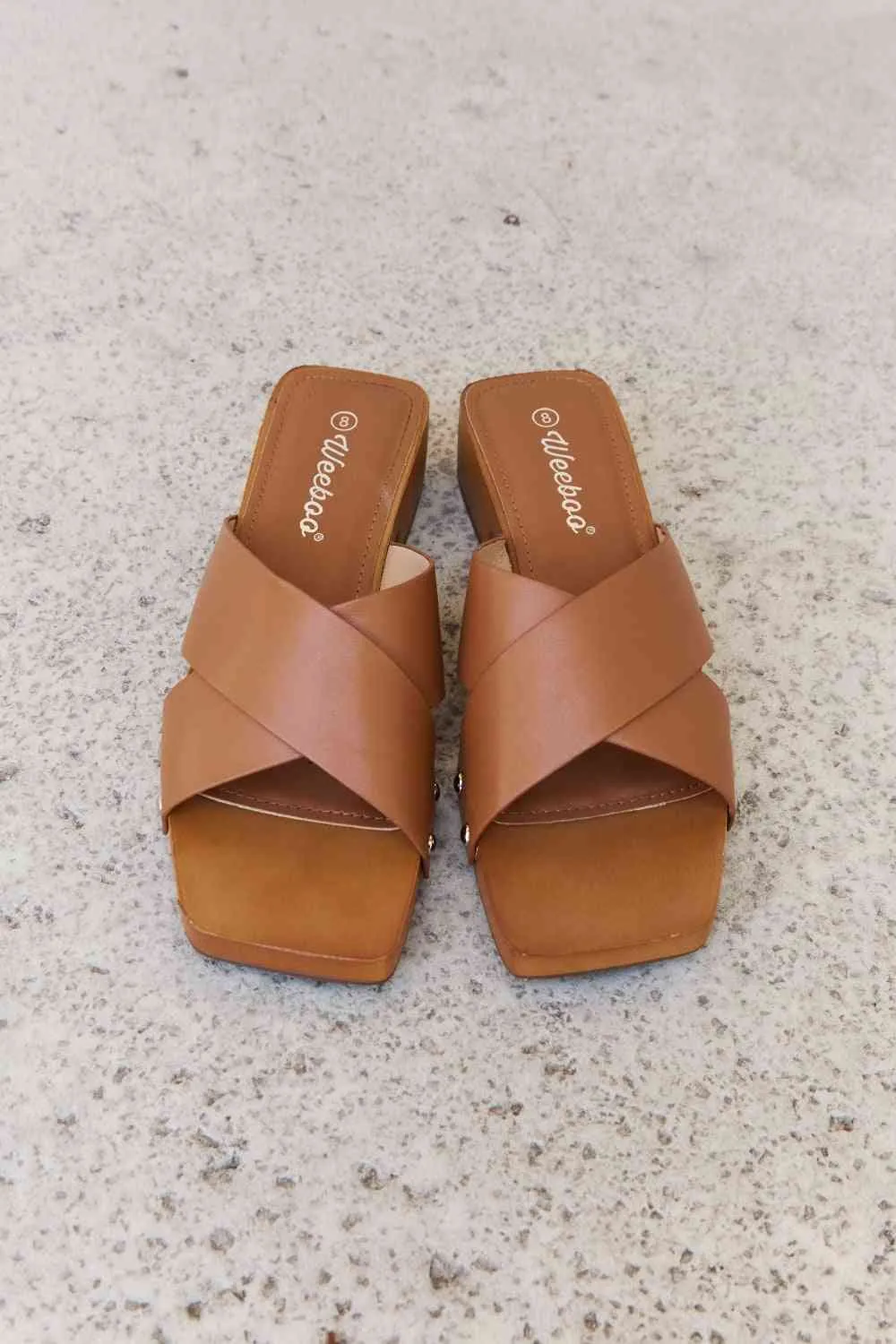 Criss Cross Wooden Clog