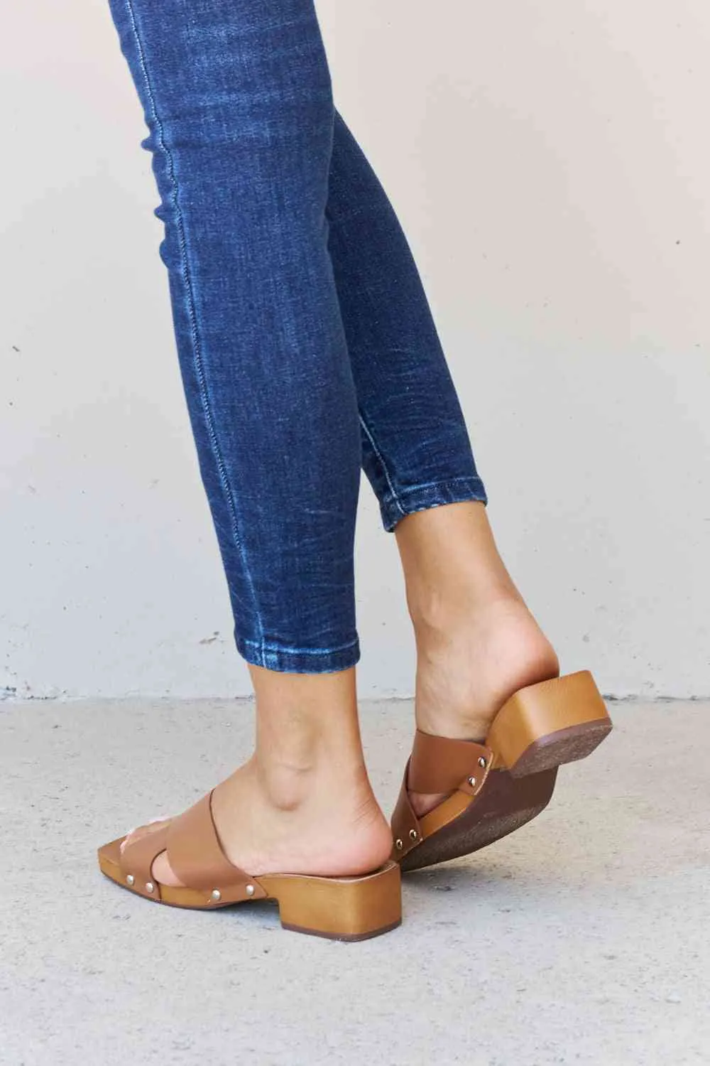 Criss Cross Wooden Clog