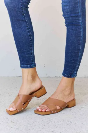 Criss Cross Wooden Clog