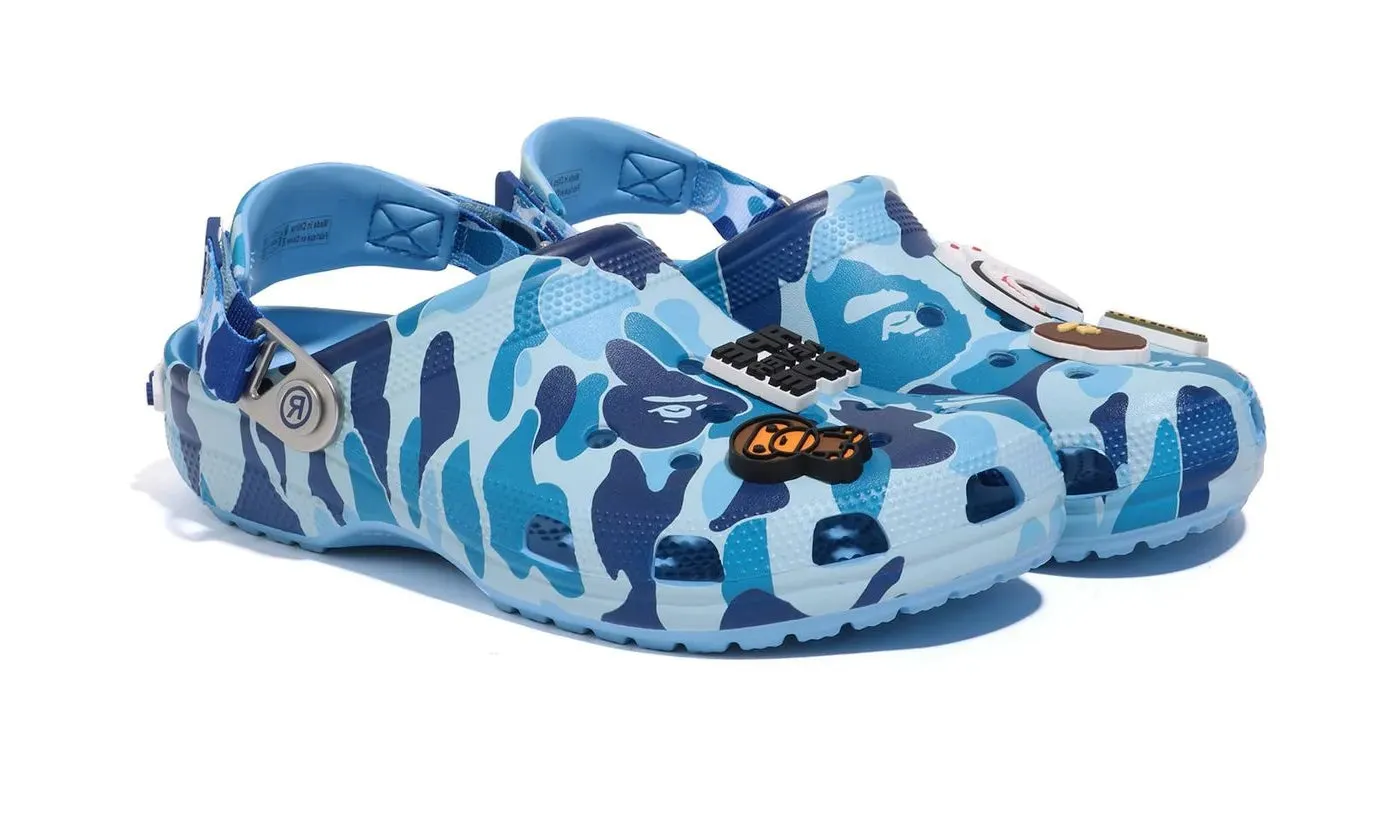 Crocs Classic Clog A Bathing Ape ABC Camo Blue