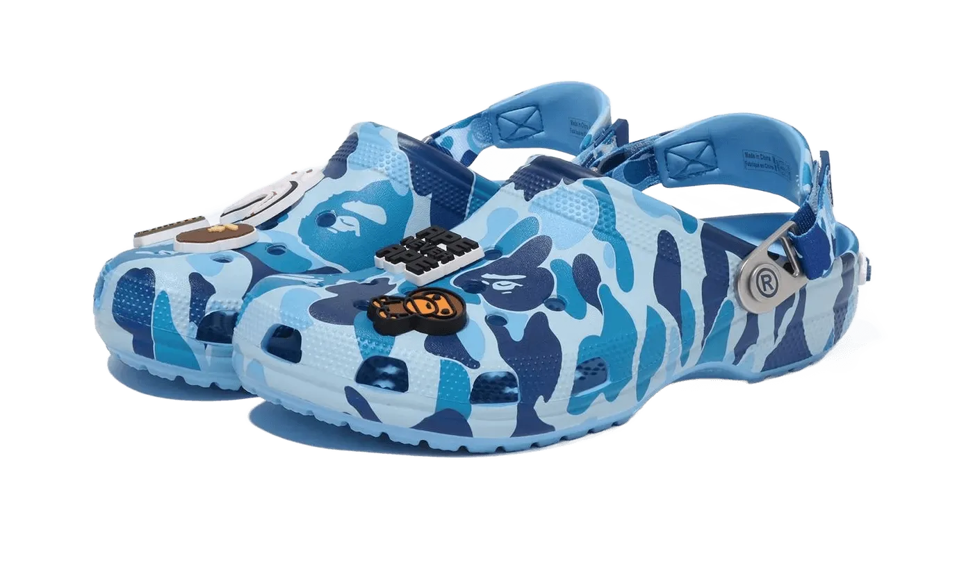 Crocs Classic Clog A Bathing Ape ABC Camo Blue