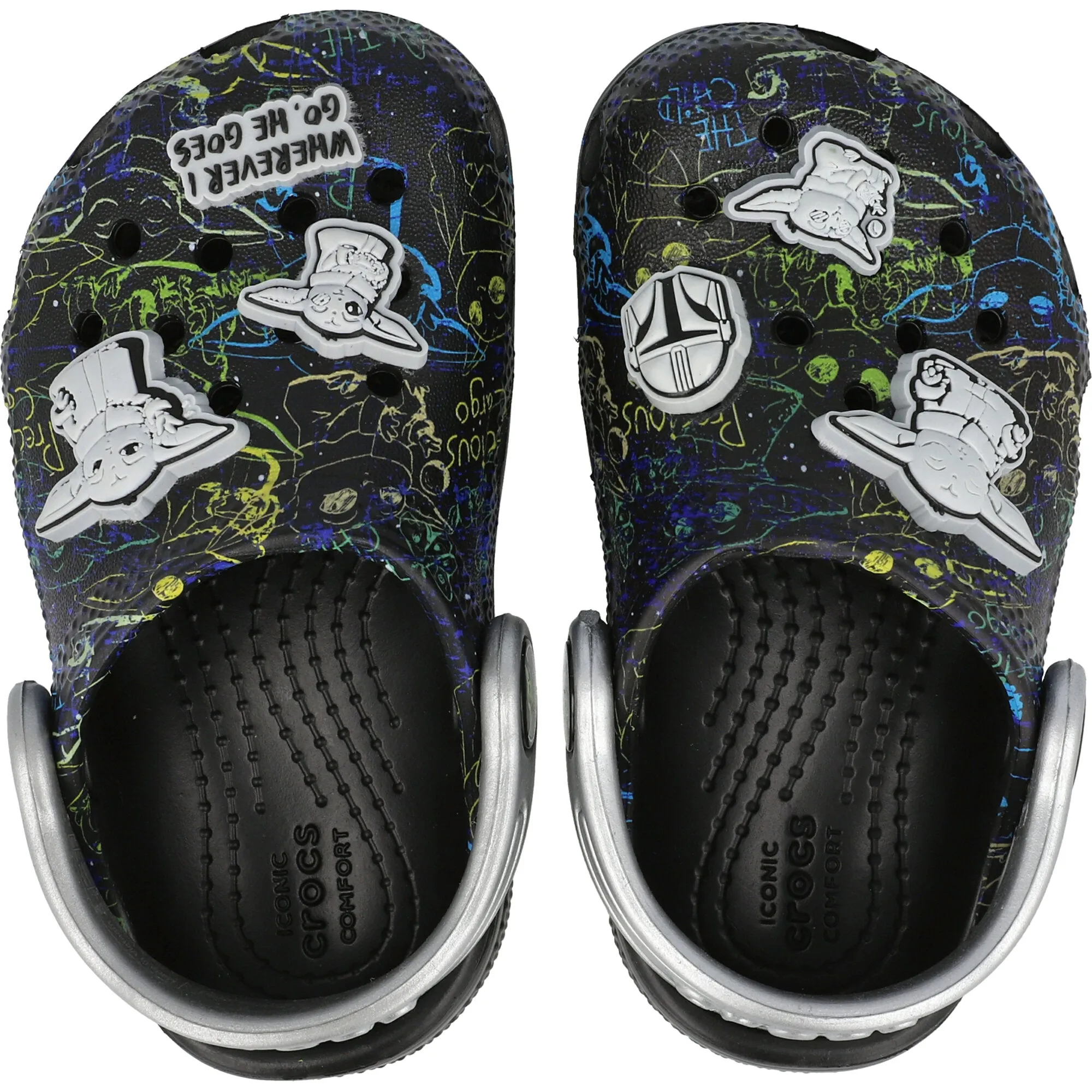 Crocs Kids Classic Grogu Black Clogs