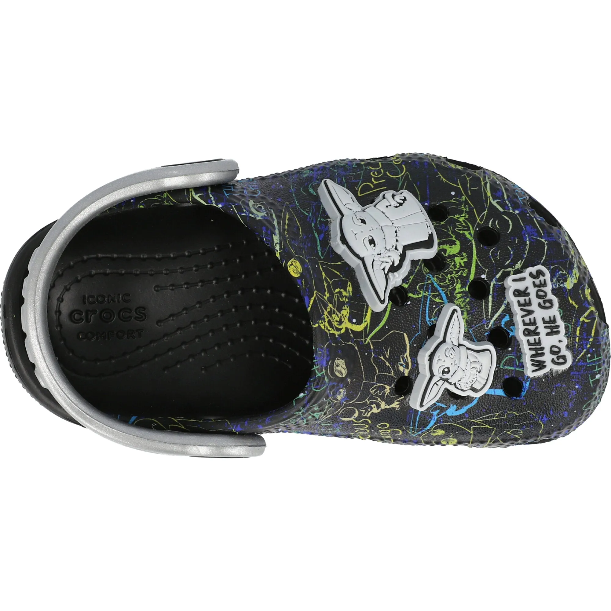 Crocs Kids Classic Grogu Black Clogs