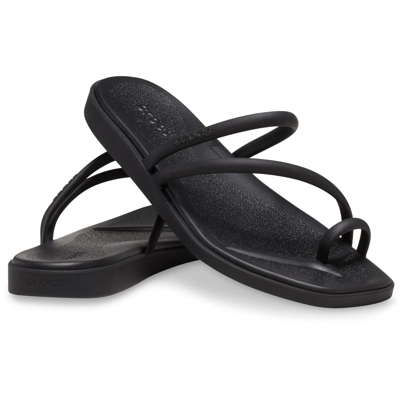 Crocs Miami Toe Loop Sandal Women's Black Sandals