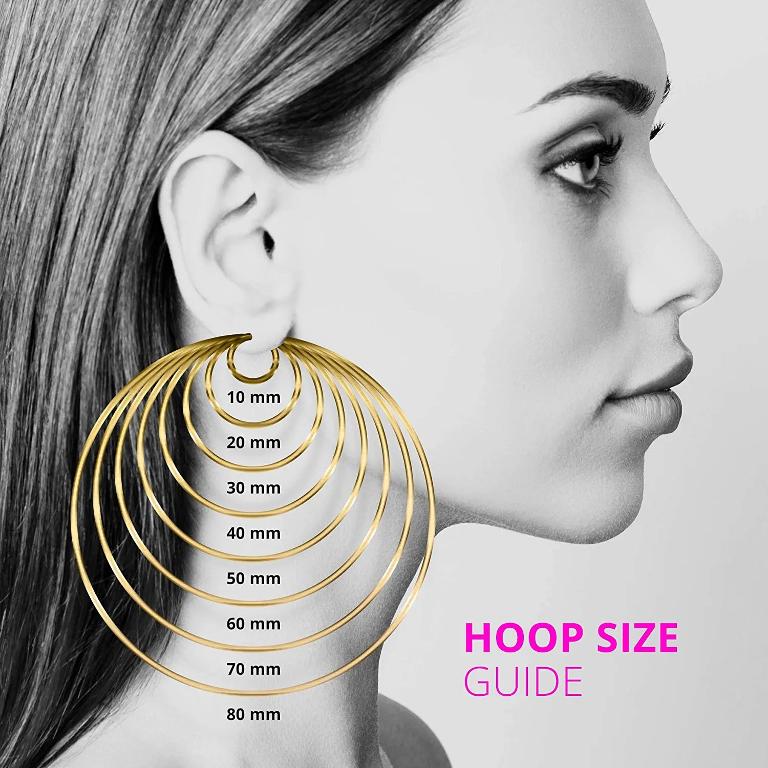 Custom Name Swirl Hoop Earring