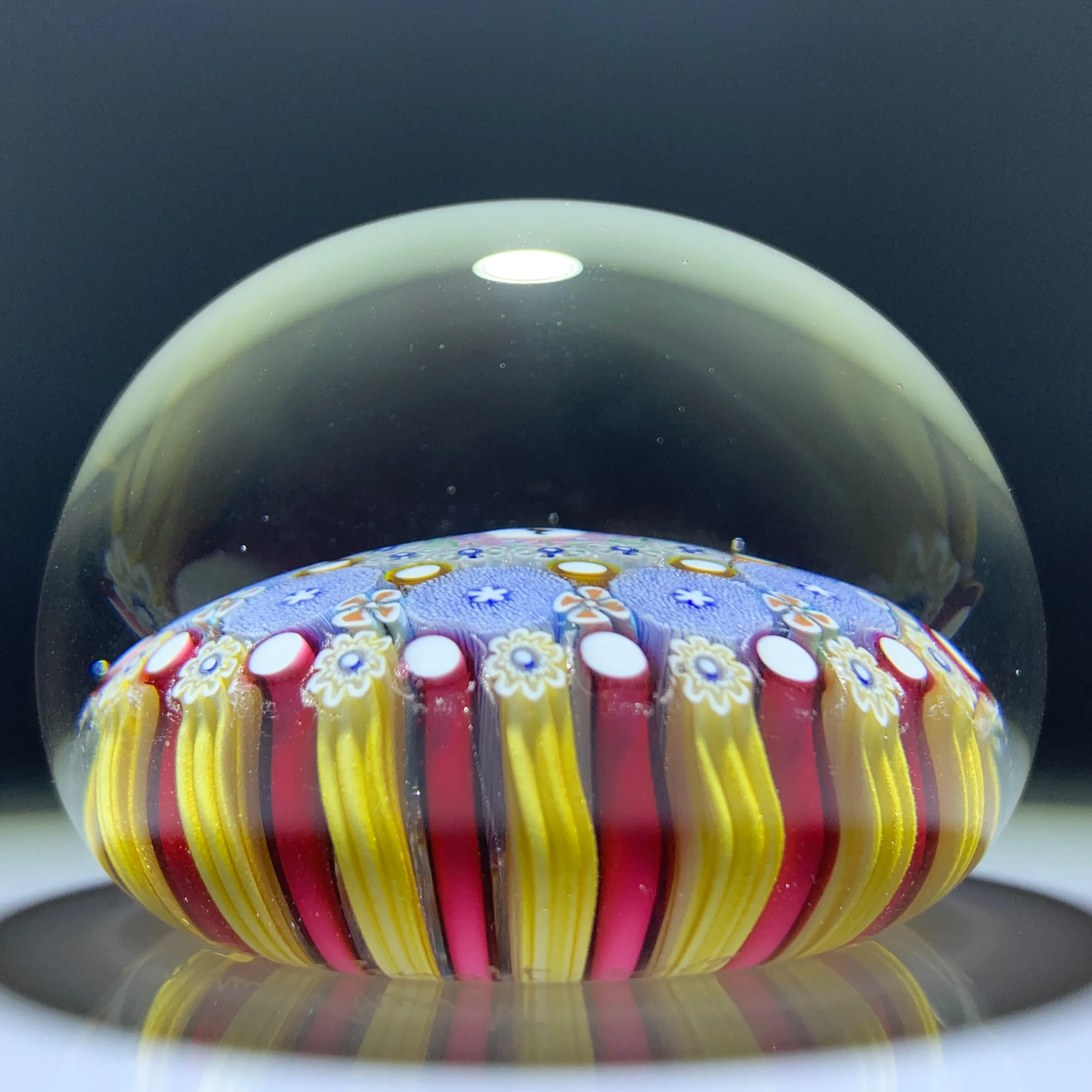 Damon MacNaught 2019 Concentric Millefiori with Cat Silhouette & Roses