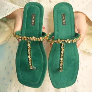 Dazzle By Sarah - Wonder (Bottle Green) Shoes