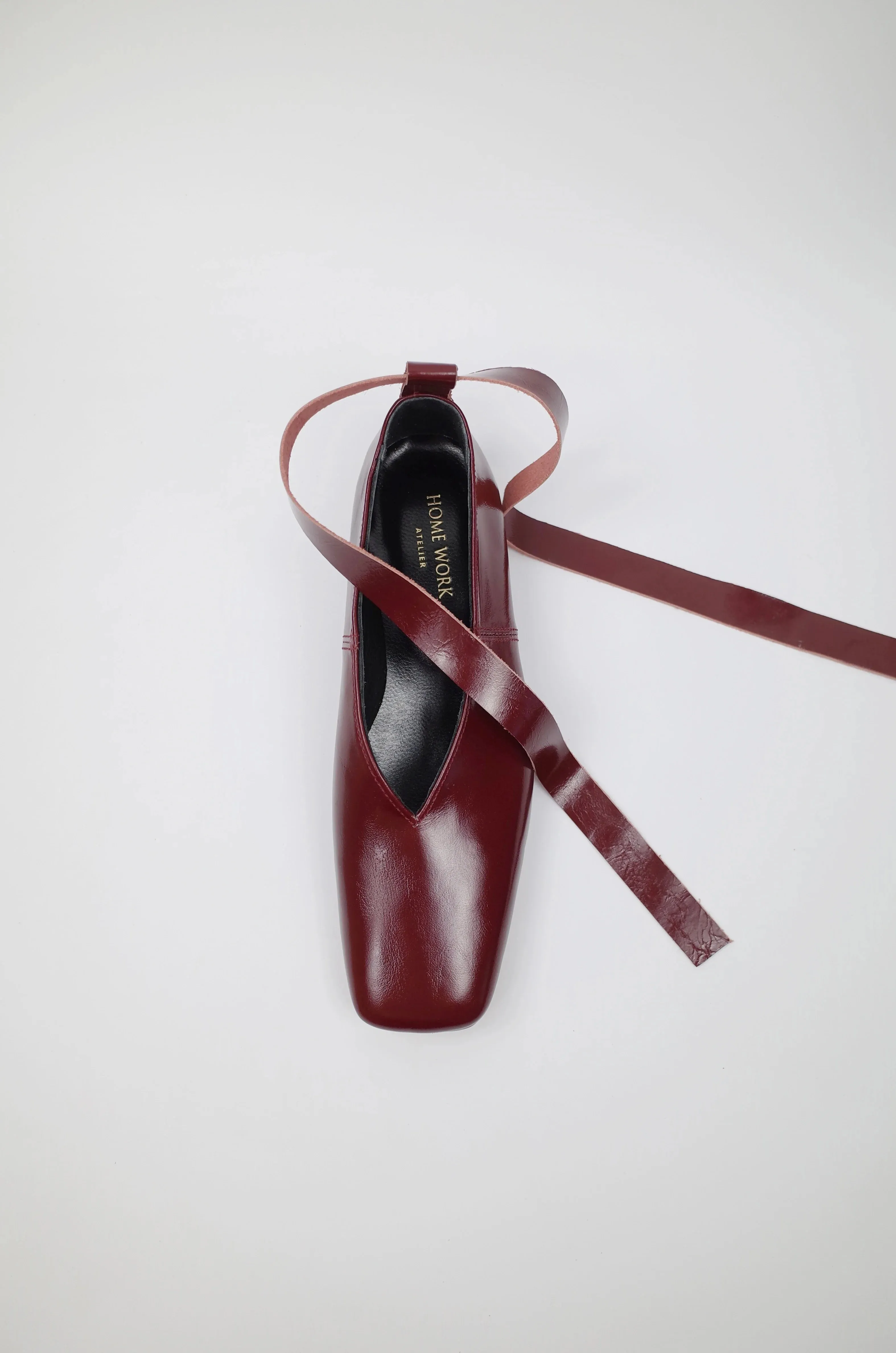 Designer Square-Toe Lace-Up Shoes