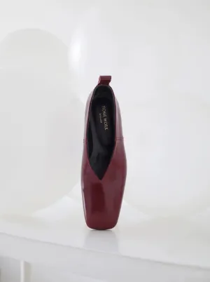 Designer Square-Toe Lace-Up Shoes