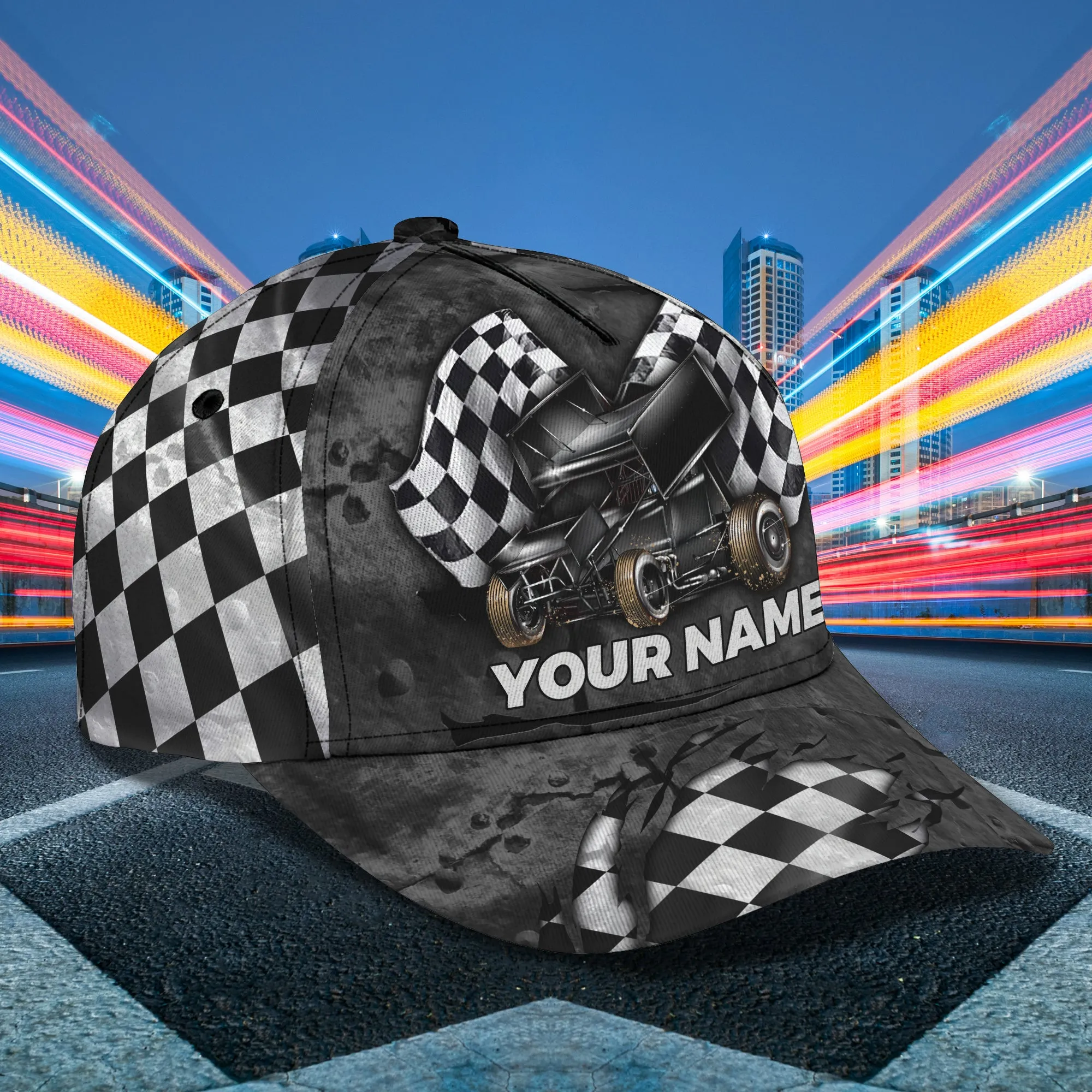 Dirt Racing - Personalized Name Cap - Co98