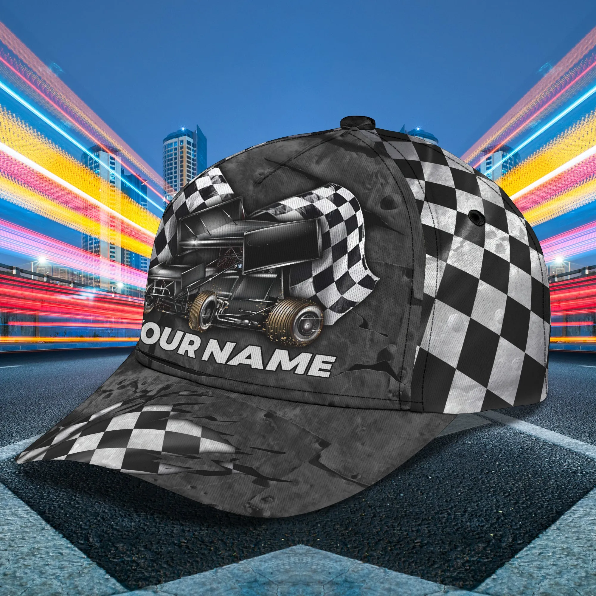 Dirt Racing - Personalized Name Cap - Co98