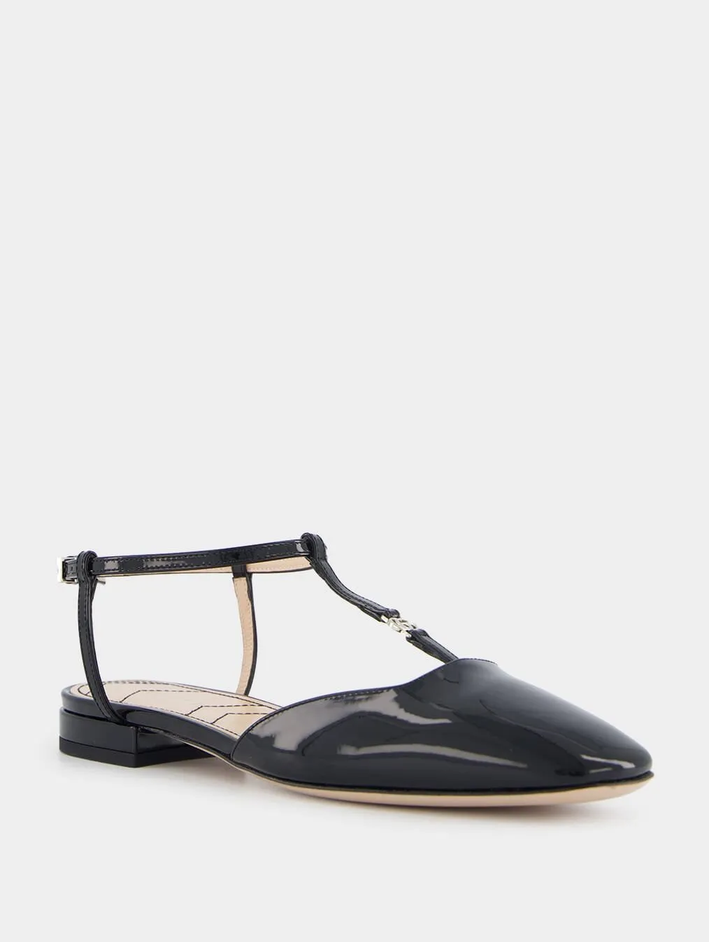 Double G Patent-Finish Ballerinas