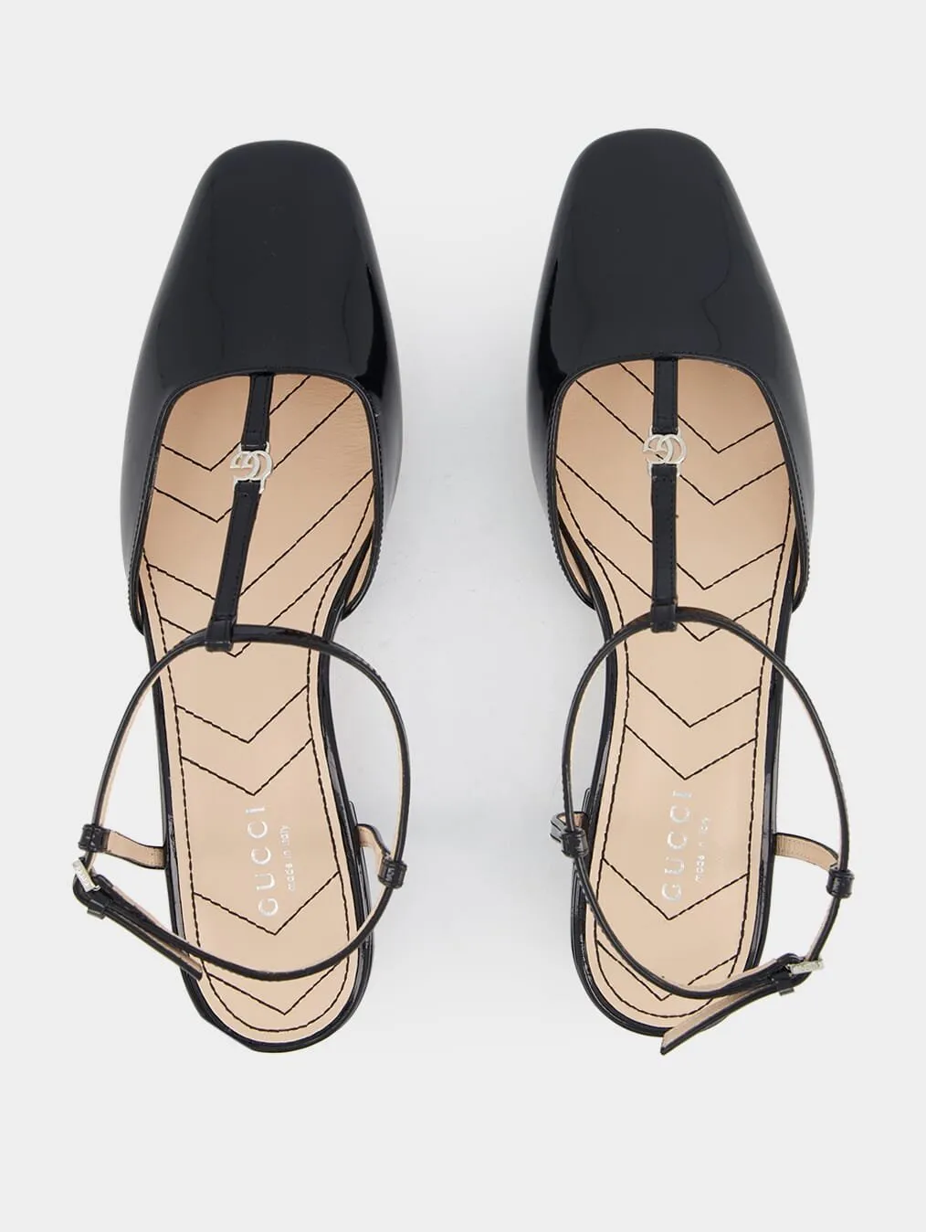 Double G Patent-Finish Ballerinas