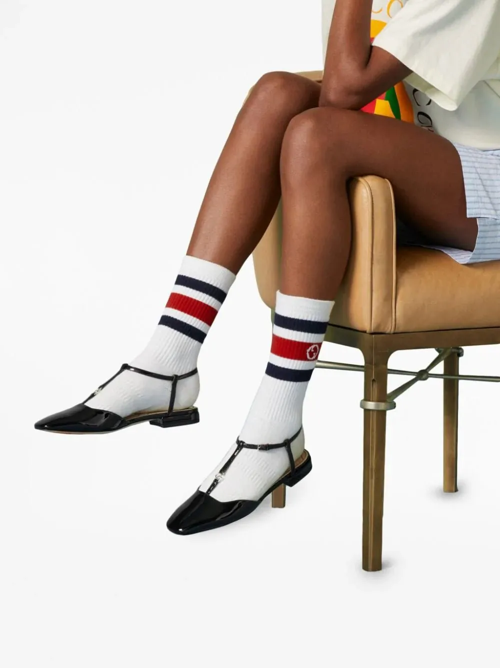 Double G Patent-Finish Ballerinas