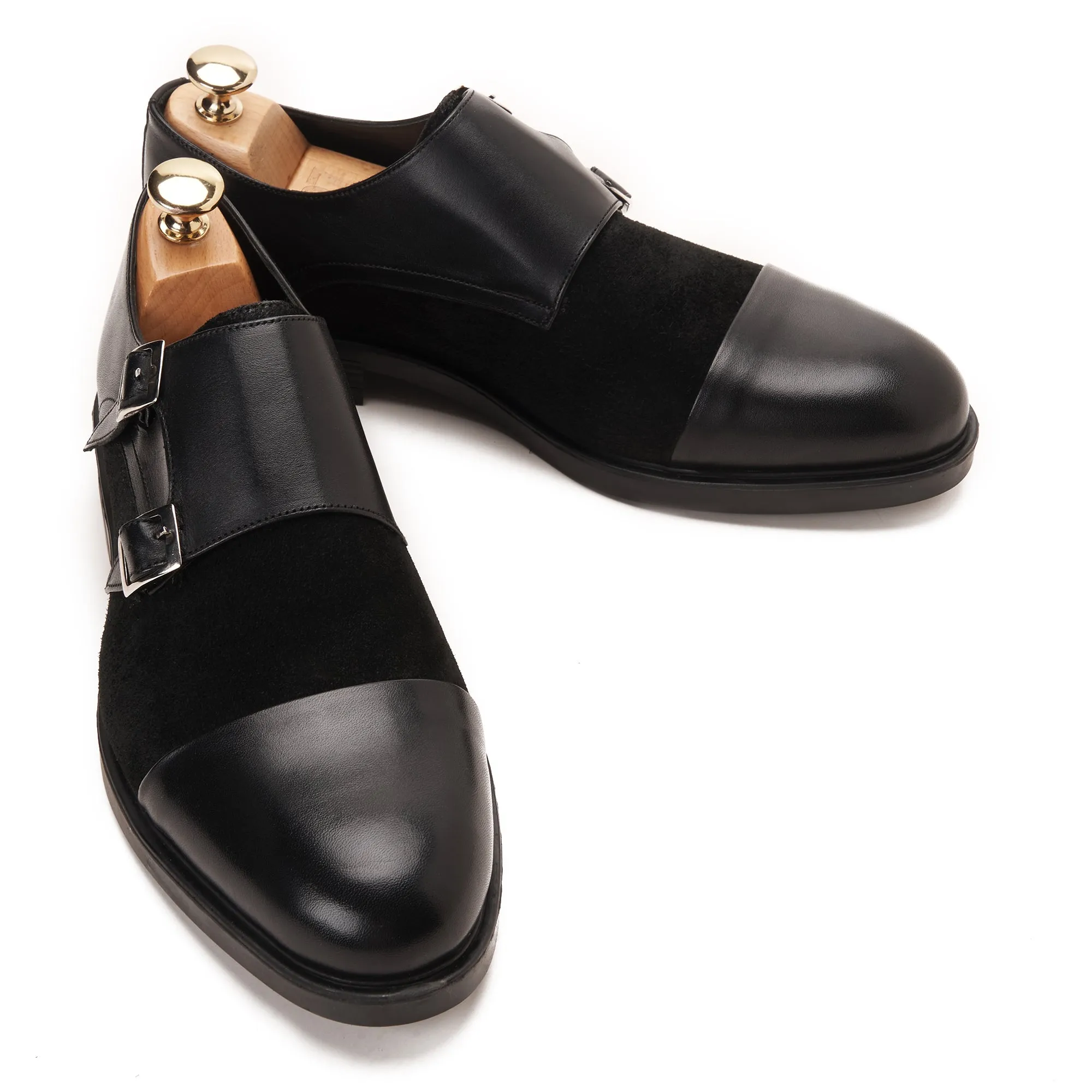 Double Monk Strap with Suede