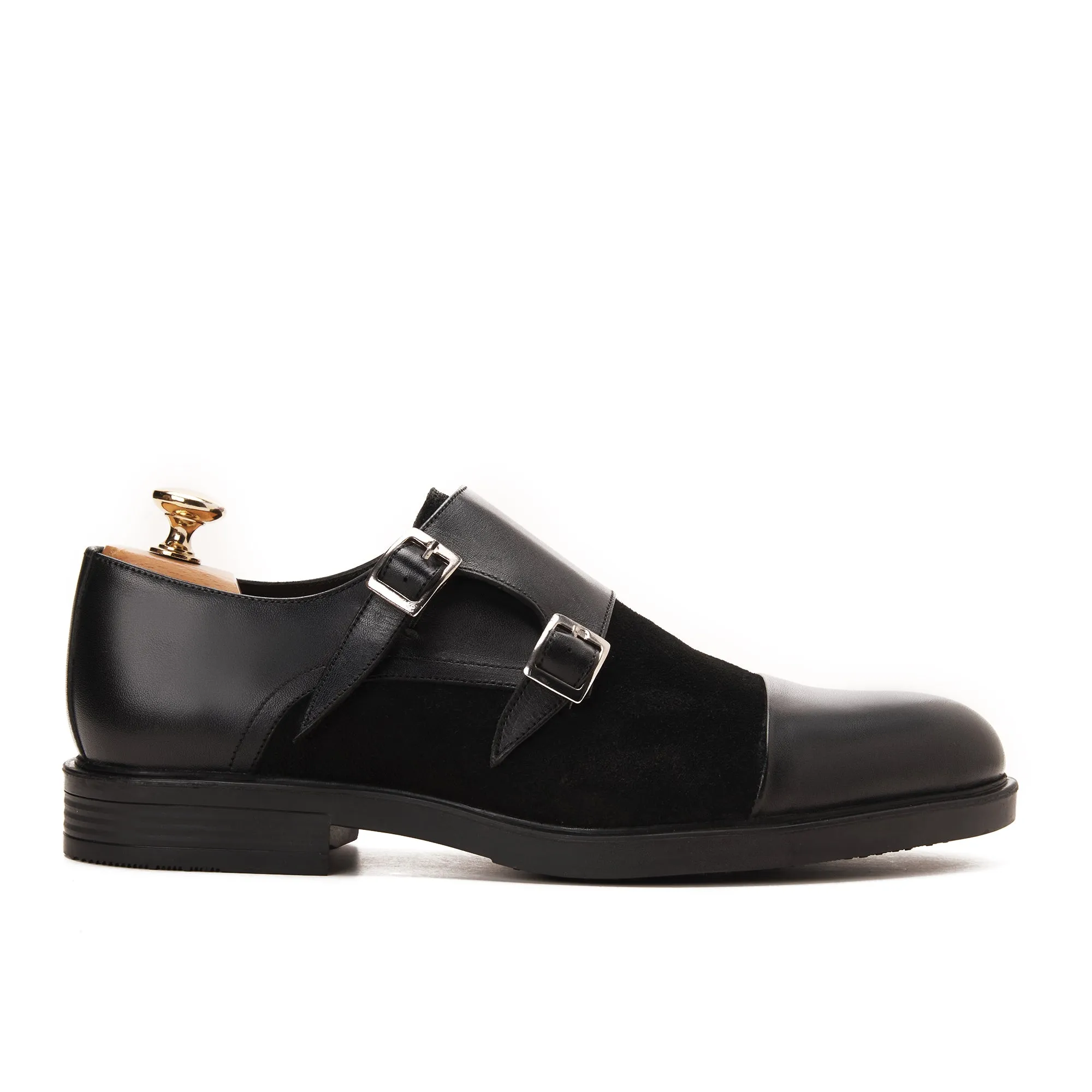 Double Monk Strap with Suede