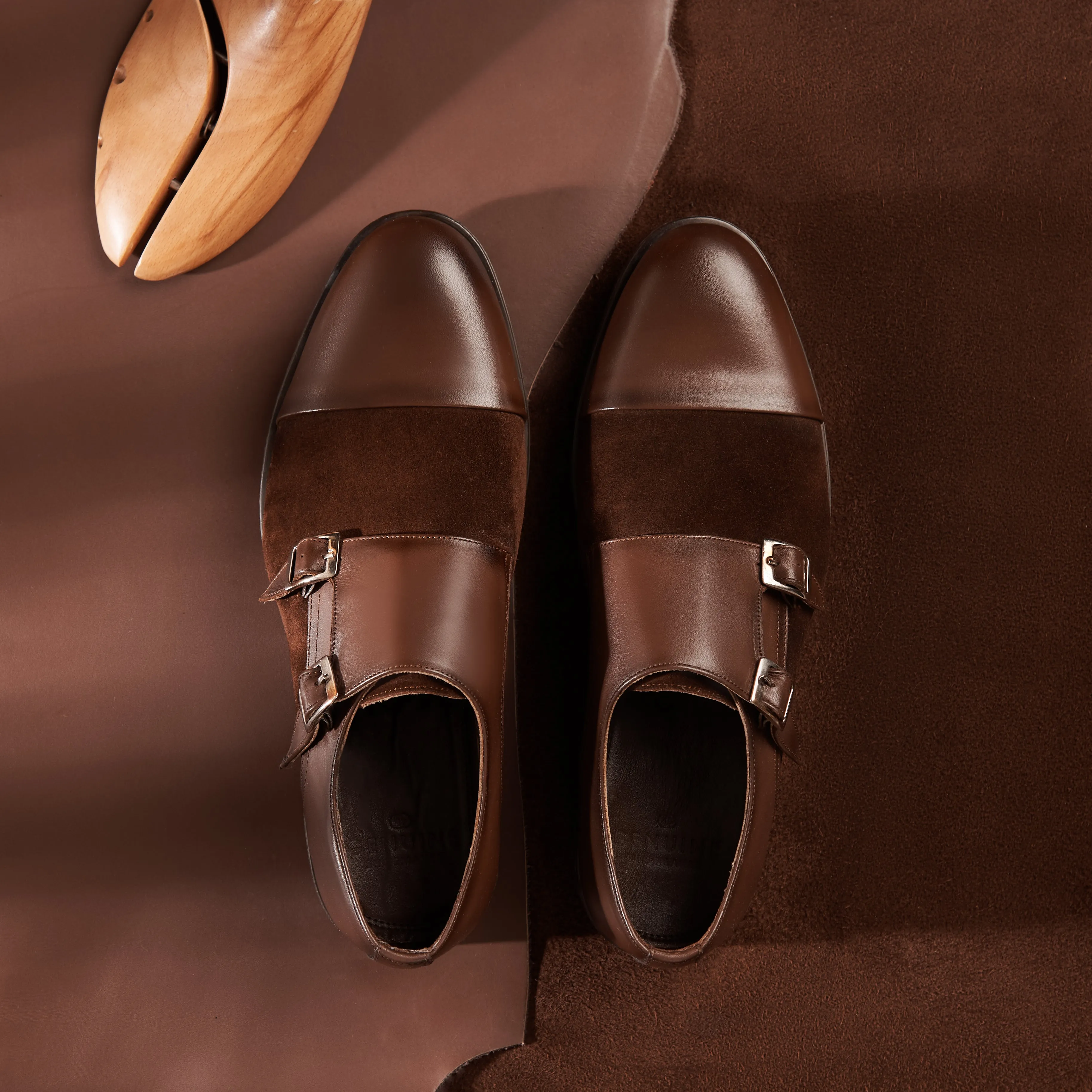 Double Monk Strap with Suede