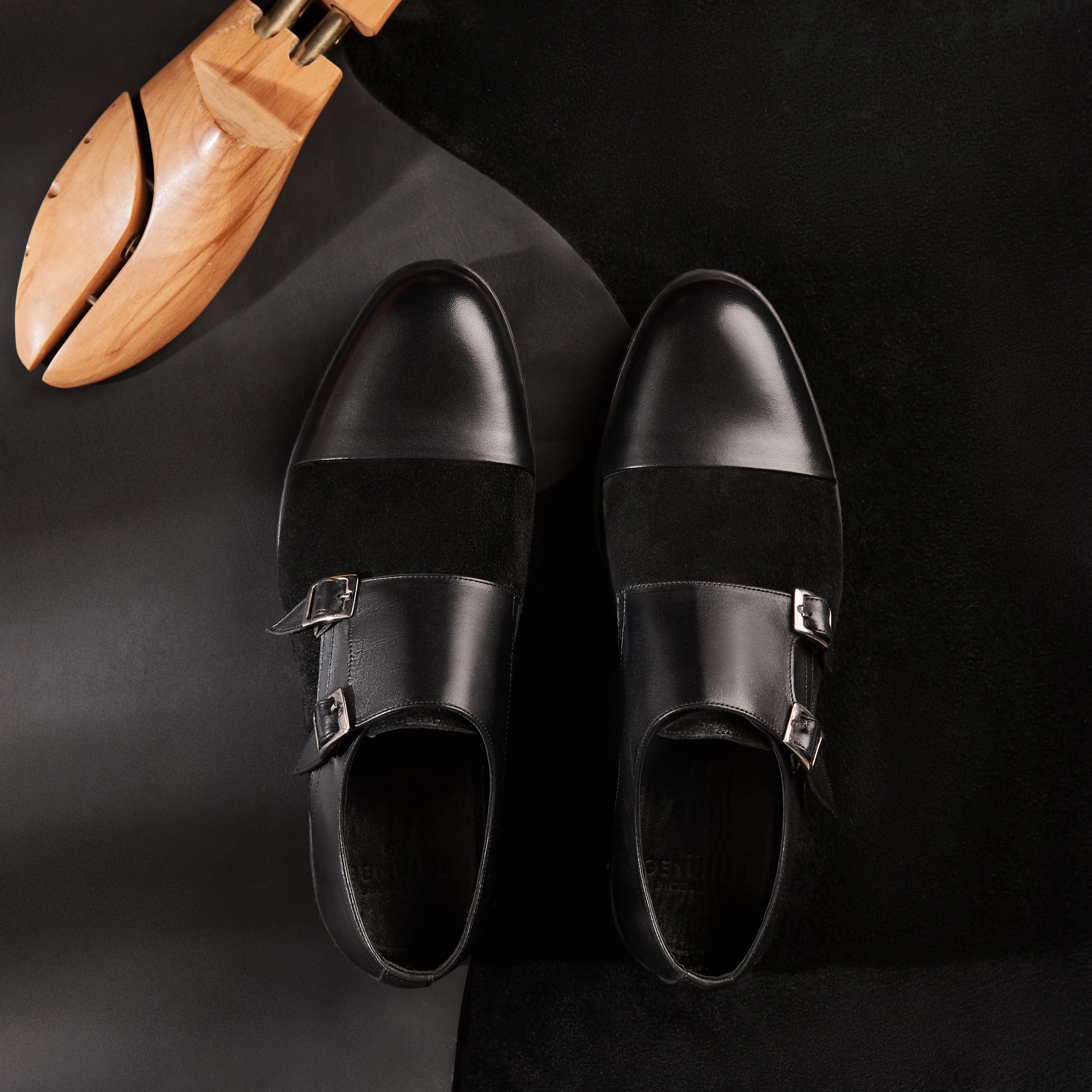 Double Monk Strap with Suede