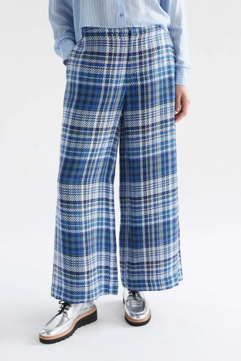 Elk the Label Ranie Pant in Blue Multi Check